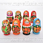 26440-10см-5м Матрешка "Ягодки" цвета в ассортименте 5мест выс.=10см диам.=4.5, фотография 2. Интернет-магазин ЛАВКА ПОДАРКОВ