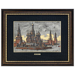 Офорт цветной "Москва. Покровский Собор. Васильевский спуск" 42х55 см