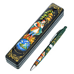 0063748-1/15,5*3,5*2см-ЦЛ  Художественная роспись РУЧКА шариковая в ШКАТУЛКЕ