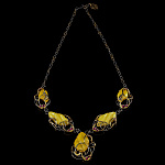 0065355-35,9 Подвеска 723060 вст.янтарь/фианит/р/п (Ag 925) 35,9