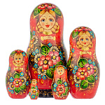Матрешка "Цветочная" 5 мест