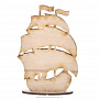 Настольный сувенир "Корабль" с янтарем, фотография 3. Интернет-магазин ЛАВКА ПОДАРКОВ