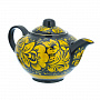 Чайник заварочный 0,4 л "Золотая кудрина". Хохлома, фотография 2. Интернет-магазин ЛАВКА ПОДАРКОВ