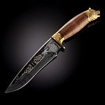 0048238 Оружие сувенирное Нож "Хищник" рук.латунь в П/У