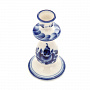 Подсвечник малый. Гжель, фотография 1. Интернет-магазин ЛАВКА ПОДАРКОВ