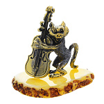 0045778/1939 Сувенир Кот с контрабасом  Сувенир (белый)