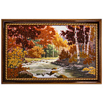 0056152/9054 Картина (янтарная крошка)  "ПЕЙЗАЖ" 90*54см