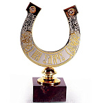  Златоуст ПОДКОВА "На удачу"малая 12*4,4см Яшма, Бронза,Золото, Хруст,в П/У(3935)