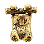 0052793 Микляихское литье Статуэтка "МИШКА НА ВЕТКЕ" Ж-152