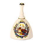 0063402 Сувенир  КОЛОКОЛЬЧИК "ПАСХАЛЬНЫЙ КУЛИЧ"  керамика 9,5 см