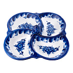 Орешница фарфоровая с росписью. Гжель