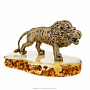 Бронзовая статуэтка с янтарем "Лев", фотография 3. Интернет-магазин ЛАВКА ПОДАРКОВ