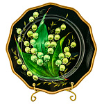 Поднос с авторской росписью 17х17 см