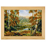 0076433-24*18 (21*15)см ПАННО настенной ПЕЙЗАЖ №24 (янтарная крошка)