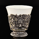 Чашка чайная с серебрением "Кабан"