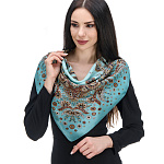 0033300 89*89см Платок-1603-11 ППс "КОРАЛЛОВЫЙ БРИЗ" шелк 100% 