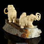 Скульптура из кости "Три Мамонта". Бивень мамонта, аметист, фотография 3. Интернет-магазин ЛАВКА ПОДАРКОВ