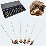 0021572 Бронза Шампуры в комплекте "Соболь" патиниров.в П/У