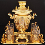 0024701 Златоуст САМОВАР 3л., позолота в П/У