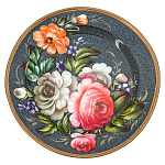 100588 Поднос с авторской росписью D=17см АА1960