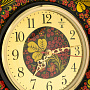 Часы настенные "Весна". Хохлома, фотография 3. Интернет-магазин ЛАВКА ПОДАРКОВ