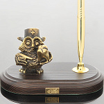 0139208/ручка Бронза Скульптура "Сова-стоматолог" 