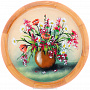 Декоративная тарелка-панно "Полевые цветы", фотография 1. Интернет-магазин ЛАВКА ПОДАРКОВ