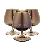  ГХСЗ RNGSH1812' Набор 3 БОКАЛОВ ДЛЯ БРЕНДИ 410мл "ГОРЬКИЙ ШОКОЛАД"  (эталон)