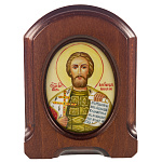 Икона "Александр Невский". Ростовская финифть 10,5х13,5 см