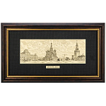 Офорт черно-белый "Старая Москва. Красная площадь" 21х40 см