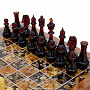 Шахматы с инкрустацией и фигурами из янтаря "Каре" 32х32 см, фотография 2. Интернет-магазин ЛАВКА ПОДАРКОВ