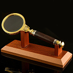 0021560/с подставкой Златоуст ЛУПА украшенная на подставке, Орех, позолота в П/У RAZ-1043