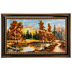 0090285-82*52см Картина янтарная крошка "ПЕЙЗАЖ" (70*40см внут.раз.)