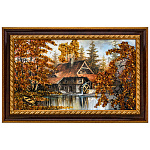 0073629-56*37см Картина янтарная крошка "ПЕЙЗАЖ" (47*28см внут.раз.)