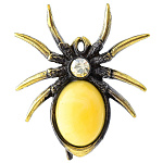 0045282/1557.4 Брошь Паук со стразом (белый)