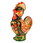 0033858-14*20см  Хохлома Сувенир "ПЕТУШОК-КОПИЛКА" фарфоровый  