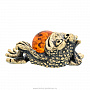 Статуэтка с янтарем "Лягушка в кувшинках", фотография 4. Интернет-магазин ЛАВКА ПОДАРКОВ
