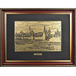 /16*21см Офорт черно-белый " Вид на Кремль с набережной " 