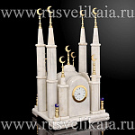 110131/П-мал Нат камень ЧАСЫ "Мечеть" (малая) Змеевик (3537)