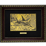 /16*21см Офорт черно-белый "Авиация. МИГ-35"  