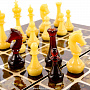 Шахматный ларец с инкрустацией из янтаря "Книга с гербом", фотография 13. Интернет-магазин ЛАВКА ПОДАРКОВ