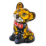 0061126  Хохлома Фарфоровая фигурка ТИГР Символ года 80*55мм 9438.22