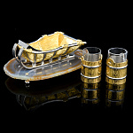 Икорница со стопками "Сани". Златоуст