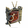 Статуэтка с янтарем "Кот и мышка на телевизоре", фотография 2. Интернет-магазин ЛАВКА ПОДАРКОВ