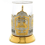 0036403/сер-зол Подстаканник никелированный "Санкт-Петербург.Мосты" 