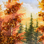 Картина янтарная "Пейзаж №2" 21х15 см, фотография 2. Интернет-магазин ЛАВКА ПОДАРКОВ