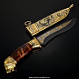 Нож сувенирный украшенный "Медведь" Златоуст, фотография 1. Интернет-магазин ЛАВКА ПОДАРКОВ