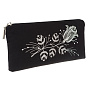 Очечник "Атласная роза". Черный с вышивкой, фотография 8. Интернет-магазин ЛАВКА ПОДАРКОВ