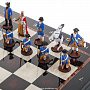 Шахматный ларец с оловянными фигурами "Полтава" 48х48 см, фотография 10. Интернет-магазин ЛАВКА ПОДАРКОВ