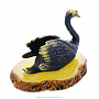 Статуэтка с янтарем "Птица черный лебедь" (белый), фотография 4. Интернет-магазин ЛАВКА ПОДАРКОВ